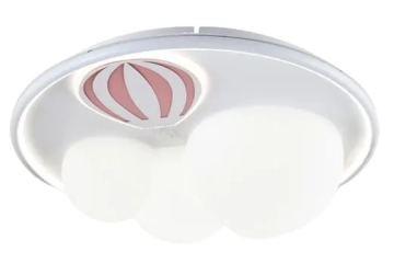 Lampa sufitowa, plafon FOCUS biały, różowy