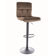 Hoker, krzesło barowe C105 velvet ciemny beżowy