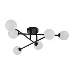 Lampa, Plafon sufitowy czarny DORADO 6