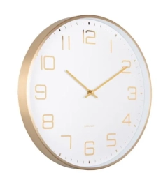 Zegar ścienny Elegance Glow Biały