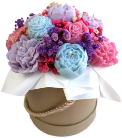 FLOWER BOX dekoracyjny z wosku, dekoracja zapachowa