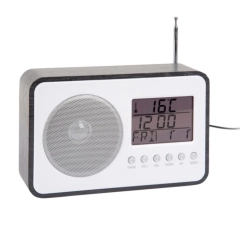 Budzik RADIO FM czarny