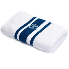Ręcznik do rąk Monogram Linea 50x100 biały, morski