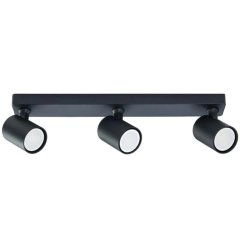 Lampa sufitowa, listwa SNOW 3 czarna