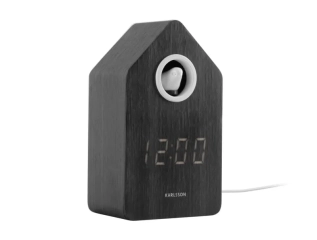 Budzik elektroniczny z kułką Cuckoo LED czarny