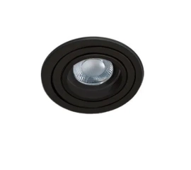 Lampa podtynkowa CARO czarna okrągła