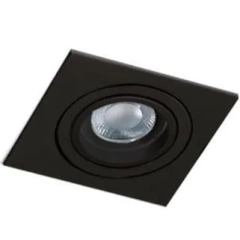 Lampa podtynkowa CARO S czarna kwadratowa