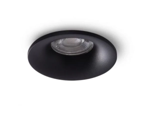 Lampa podtynkowa ADAMO czarna matowa okrągła