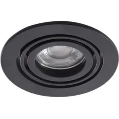 Lampa podtynkowa CARLO czarna okrągła