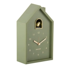 Zegar stołowy, budzik MODERN CUCKOO ORO zielony