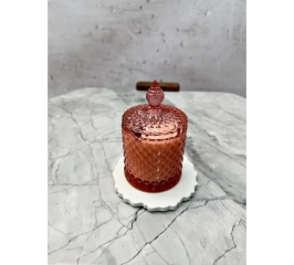 Świeca sojowa DIAMENT różowy STRASPBERRY 250ml