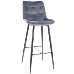 Hoker, krzesło barowe Chic H-1 velvet szary