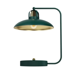 Lampa biurkowa FELIX zielona złota metalowa