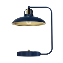 Lampa stołowa biurkowa FELIX NAVY niebieska złota