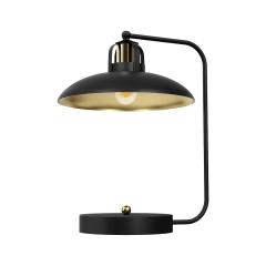 Lampa stołowa biurkowa FELIX czarna złota