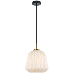 Lampa sufitowa wisząca ANTITA szklana biała