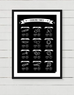 Plakat "Cooking times" black