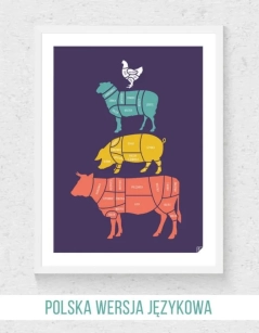 Plakat "U rzeźnika" kolorowy, polska wersja