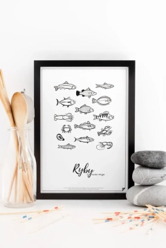 Plakat "Ryby i owoce morza"