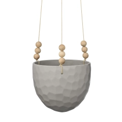 Ceramiczna wisząca doniczka szara Bloomingville