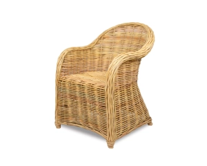 Fotel z naturalnego rattanu