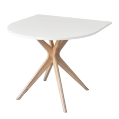 Stół JUBI kolorowy blat półowalny 90 cm - kolory