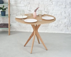 Stół okrągły JUBI fornir - kolory, rozmiary 60, 70cm