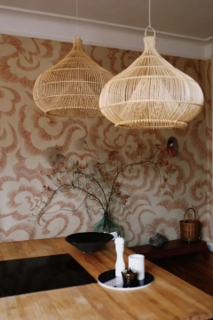 Lampa rattanowa LUNO Ø70 | Bally Hands