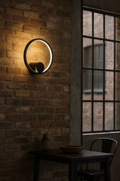 Lampa ścienna Venturo - Czarna | Monnarita