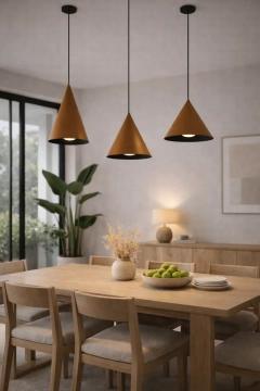 Lampa aluminiowa Lunavera - Brązowa | Monnarita