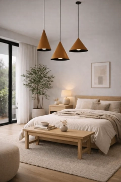 Lampa aluminiowa Nirenza - Brązowa | Monnarita