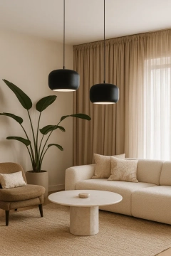 Lampa aluminiowa Orionis L - Czarna | Monnarita