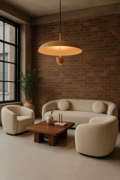 Lampa aluminiowa Vespera - Brązowa | Monnarita