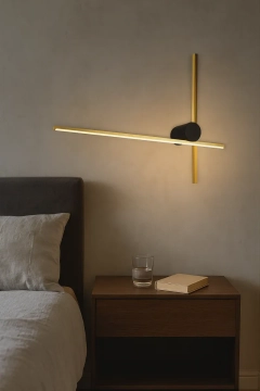 Lampa ścienna Porteba - Złota | Monnarita