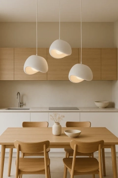 Zestaw trzech lamp Asahi - Białe | Monnarita