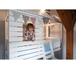 Łóżko domek Hideout z drewna bukowego