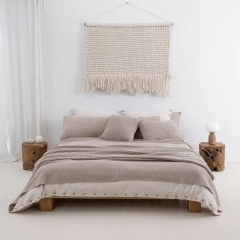 Wełniany kilim na ścianę 120x90cm - Naturalny | Moyha