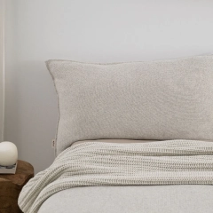 Poszewka gładka 90x50 cm - Kremowa DWA SPLOTY | MOYHA