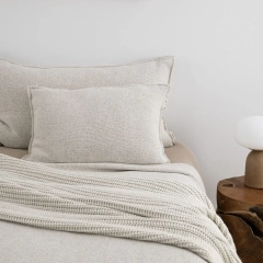 Poszewka gładka 60x40 cm - Kremowa DWA SPLOTY | MOYHA