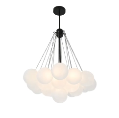 Żyrandol wiszący Lampa oświetleniowa Sufitowa OLEM GLOBO-B-19 Black