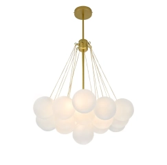 Żyrandol wiszący Lampa oświetleniowa Sufitowa OLEM GLOBO-G-19 Złota