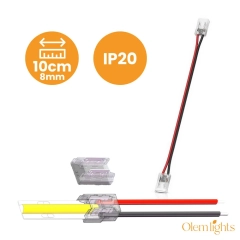 Złączka podwójna do taśmy LED COB MONO 8mm + przewód 10cm