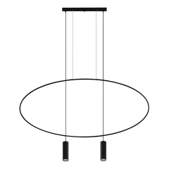 Lampa wisząca HOLAR 2 czarna