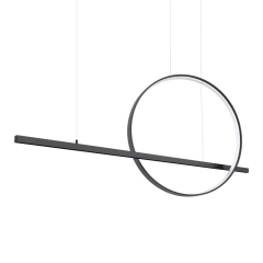 Lampa wisząca GLAD czarna LED 4000K