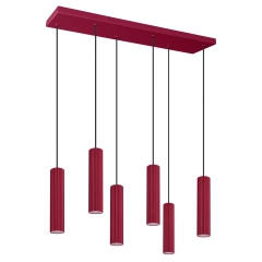 Lampa wisząca IVAR 6L burgund LED 3000K
