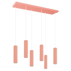 Lampa wisząca IVAR 6L brzoskwiniowa LED 3000K