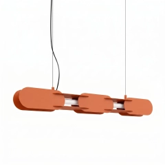 Lampa wisząca CHAIN 91 ochra czerwona LED 4000K