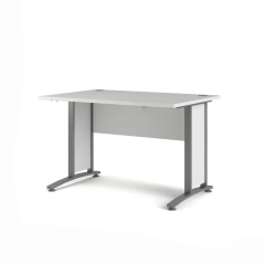 Biurko proste białe / szare mat 120 cm Prima