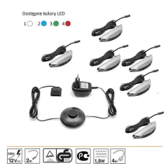 Oświetlenie LED 6 punktowe białe, High Glossy Furniture