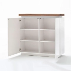 Komoda z drzwiami biała / dąb mat 120 cm Ramona